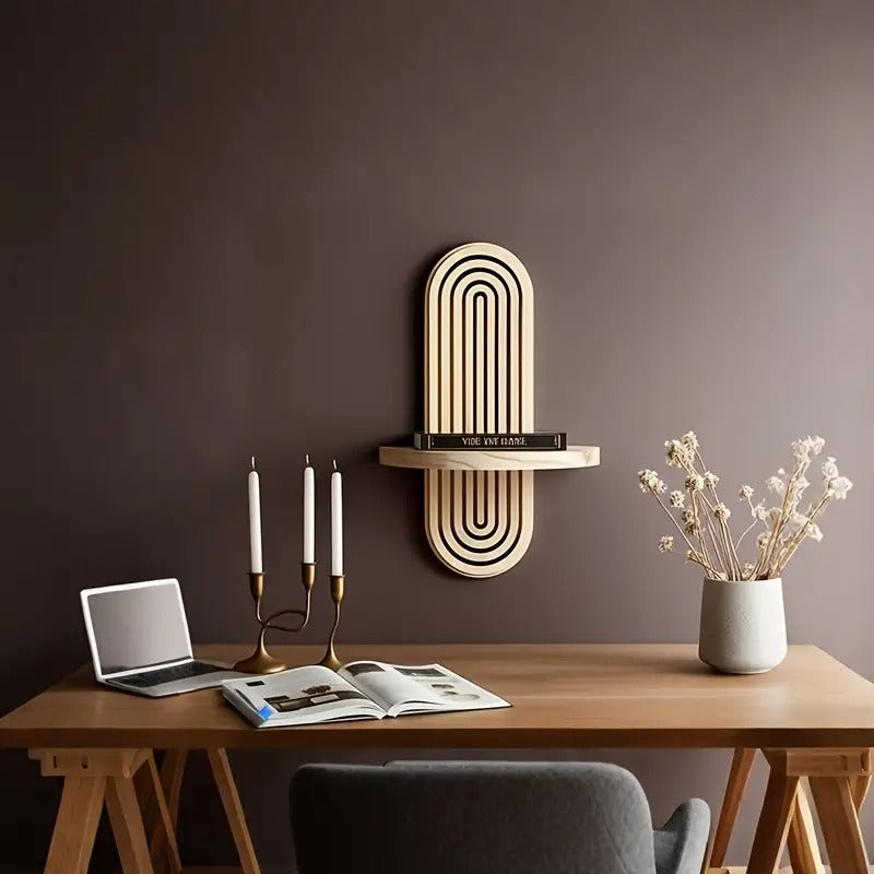 Étagères de rangement bohémiennes en bois