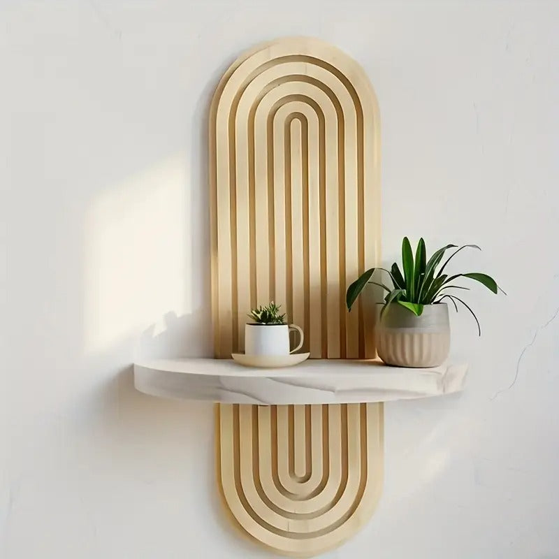 Étagères de rangement bohémiennes en bois