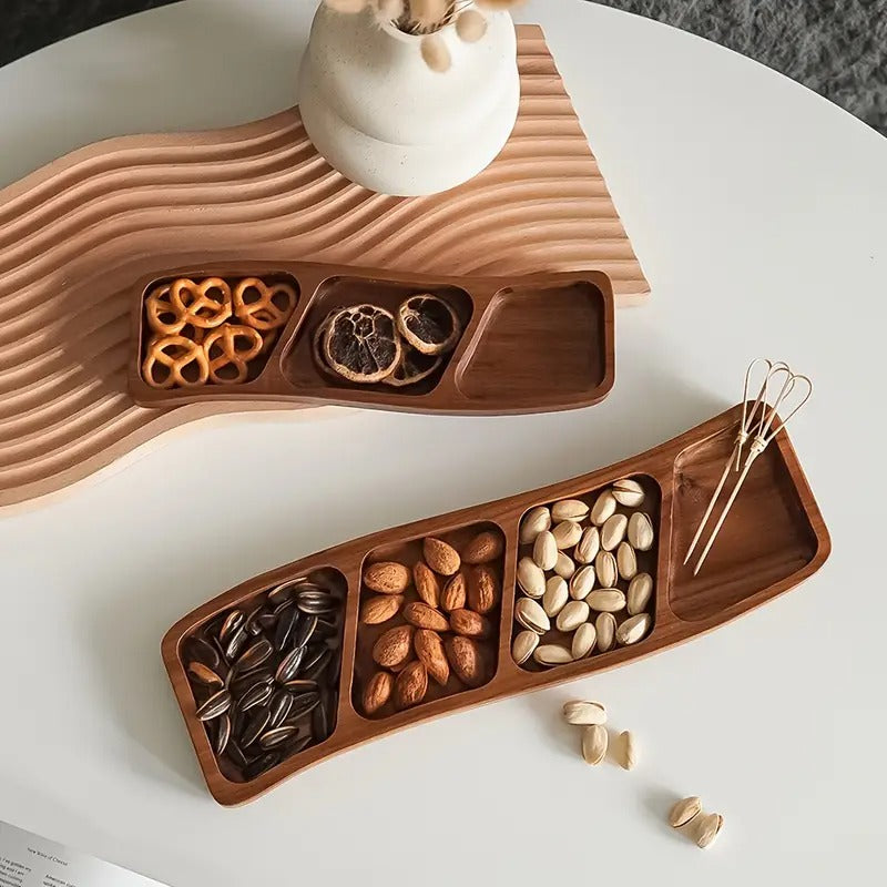 Plateau à Snacks en Bois Polyvalent