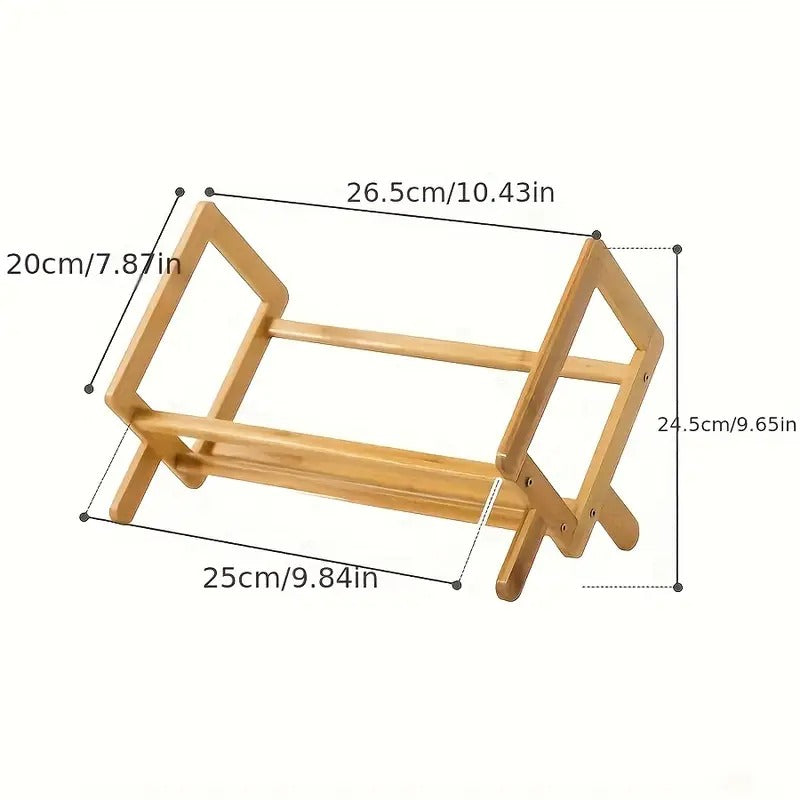 Organisateur de fichiers en bois jaune chic