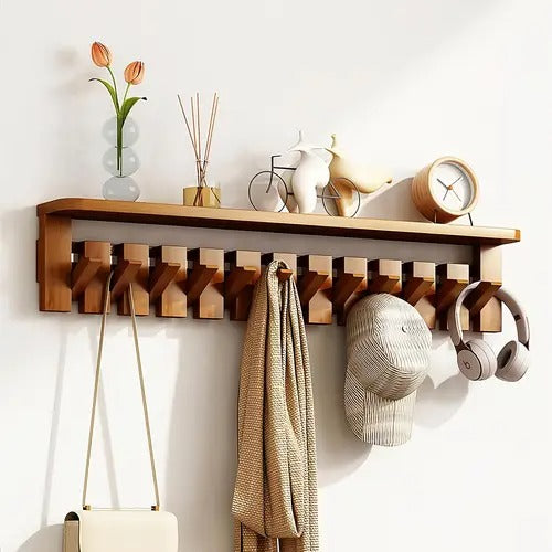 Organisateur de fichiers en bois jaune chic