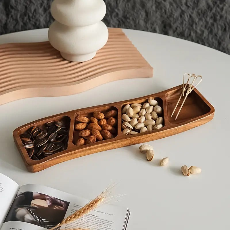Plateau à Snacks en Bois Polyvalent