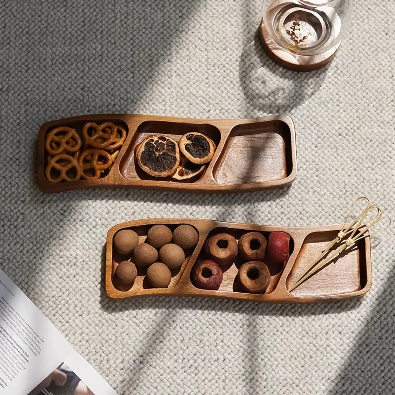 Plateau à Snacks en Bois Polyvalent