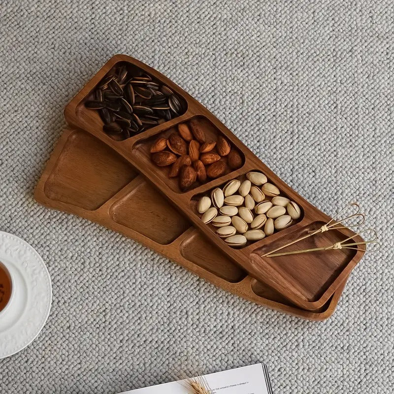 Plateau à Snacks en Bois Polyvalent
