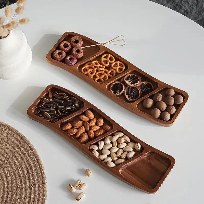 Plateau à Snacks en Bois Polyvalent