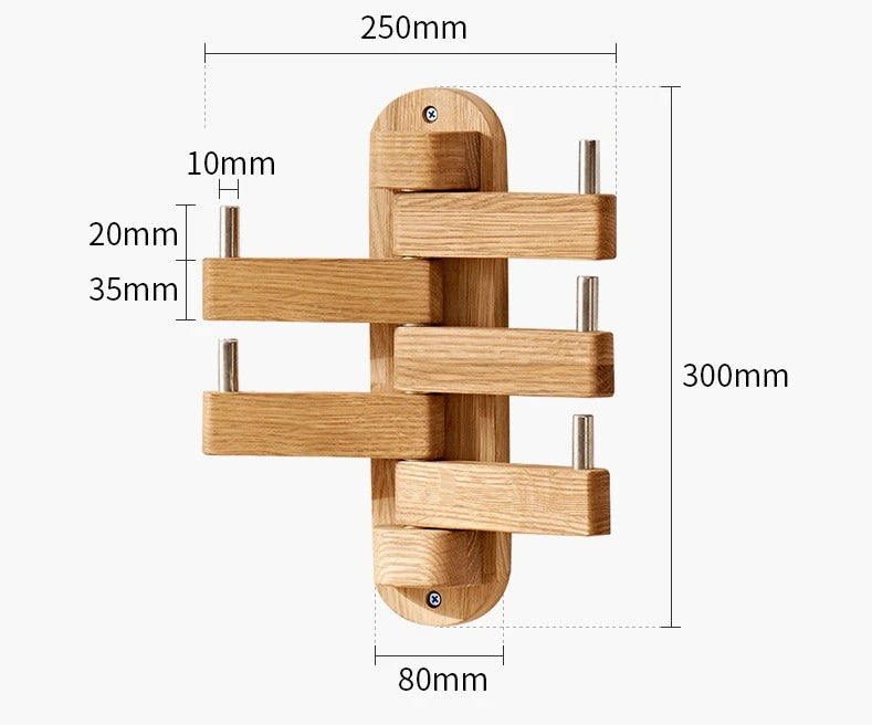 Support mural rotatif en bois massif – Design pratique & élégant