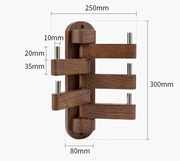 Support mural rotatif en bois massif – Design pratique & élégant